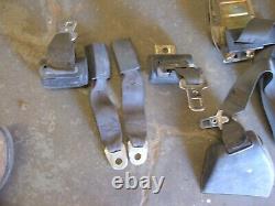82-89 Camaro Firebird Dark Gray/black Seat Belt Set Receiver Retractor