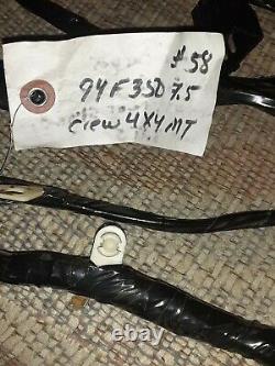 92-94 Ford F250 F350 Crew Cab Xlt Under Carpet Floor Wire Harness Oem