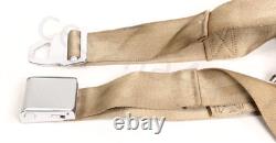AMERICAN SAFETY Aircraft Lap Harness Seat Belt 2 Tan 501574-409-2252 Buckle New