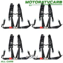 ATV 4 Pack Seat Belt Harness 4 Point 2 Padded For Polaris RZR XP S 4 1000 PAIR
