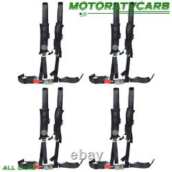 ATV 4 Pack Seat Belt Harness 4 Point 2 Padded For Polaris RZR XP S 4 1000 PAIR