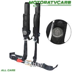 ATV 4 Pack Seat Belt Harness 4 Point 2 Padded For Polaris RZR XP S 4 1000 PAIR