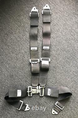 AUTOPOWER 4 Point Harness Seat Belt 3 Black HEAVY DUTY Shoulder Lap Complete