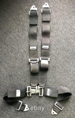 AUTOPOWER 4 Point Harness Seat Belt 3 Black HEAVY DUTY Shoulder Lap Complete