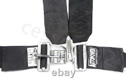 AUTOPOWER 4 Point Harness Seat Belt 3 Black HEAVY DUTY Shoulder Lap Complete