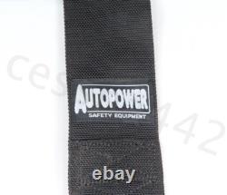 AUTOPOWER 4 Point Harness Seat Belt 3 Black HEAVY DUTY Shoulder Lap Complete
