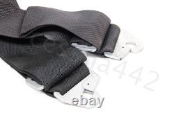 AUTOPOWER 4 Point Harness Seat Belt 3 Black HEAVY DUTY Shoulder Lap Complete