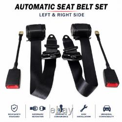 Automatic 3-Point Front Seat Belt Set With Steel Cable E-Marked