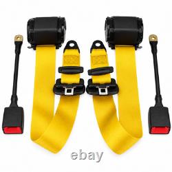 Automatic 3-Point Front Seat Yellow Belt Set With Steel Cable E-Marked