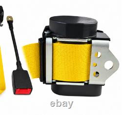 Automatic 3-Point Front Seat Yellow Belt Set With Steel Cable E-Marked