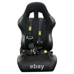 BLACK OMP 4 Point 3 Racing Seat Belt Quick Release Seatbelt Snap-On Harness