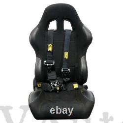 BLACK OMP 4 Point 3 Racing Seat Belt Quick Release Seatbelt Snap-On Harness