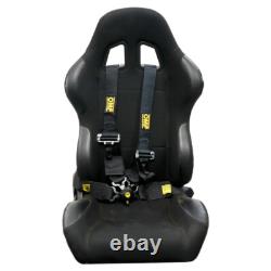 BLACK OMP 4 Point 3 Racing Seat Belt Quick Release Seatbelt Snap-On Harness