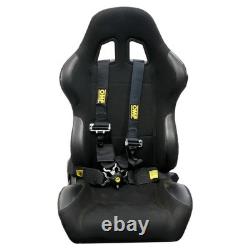 BLACK OMP 4 Point 3 Racing Seat Belt Quick Release Seatbelt Snap-On Harness
