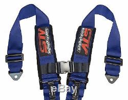 BLUE 4 point Racing Harness Seat Belts Razor RZR UTV Buggy Off-Road