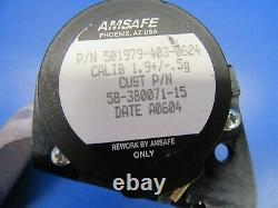 Beech A36 Amsafe Inertia Shoulder Harness Seat Belt Gray 58-380071-15 (0719-100)