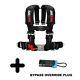 Black 3in 4 point Harness Seat Belt with Bypass Plug For Polaris RZR Ranger XP900