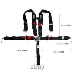 Black 3inch 5 Point Universal SFI Harness Quick Release Safety Seat Belt ATV UTV