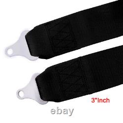 Black 3inch 5 Point Universal SFI Harness Quick Release Safety Seat Belt ATV UTV