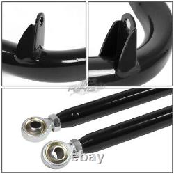 Black 49 Adjustable MILD Steel Safety Seat Belt Harness Bar With Support Rods