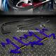 Black 49stainless Steel Chassis Harness Bar+blue 4-pt Strap Buckle Seat Belt