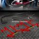 Black 49stainless Steel Chassis Harness Bar+red 4-pt Strap Buckle Seat Belt