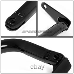 Black 49stainless Steel Chassis Harness Bar+red 4-pt Strap Buckle Seat Belt