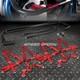 Black 49stainless Steel Chassis Harness Bar+red 6-pt Strap Camlock Seat Belt