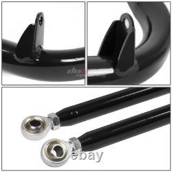 Black 49stainless Steel Chassis Harness Rod+black 4-pt Strap Buckle Seat Belt
