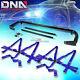 Black 49stainless Steel Chassis Harness Rod+blue 6-pt Strap Camlock Seat Belt