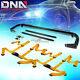 Black 49stainless Steel Chassis Harness Rod+gold 4-pt Strap Buckle Seat Belt