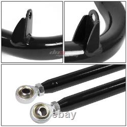 Black 49stainless Steel Chassis Harness Rod+red 4-pt Strap Buckle Seat Belt
