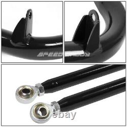 Black 49stainless Steel Harness Bar+blue 6-pt Shoulder Strap Camlock Seat Belt