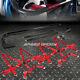Black 49stainless Steel Harness Bar+red 6-pt Shoulder Strap Camlock Seat Belt