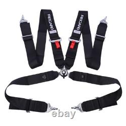 Black RECARO 4 Point 3 Racing Seat Belt Quick Release Seatbelt Snap-On Harness