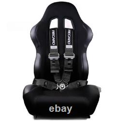 Black/RECARO/4 Point 3 Racing Seat Belt Quick Release Seatbelt Snap-On Harness