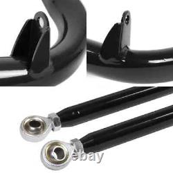 Black Racing Safety Seat Belt Chassis Roll Harness WithBrackets Mild 49 Steel