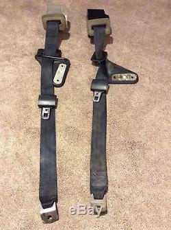 Black Rear 3 point Harness Seat Belt Set 1982-1992 3rd Gen Camaro Firebird