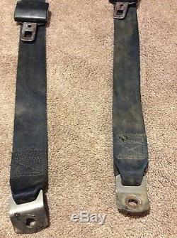 Black Rear 3 point Harness Seat Belt Set 1982-1992 3rd Gen Camaro Firebird