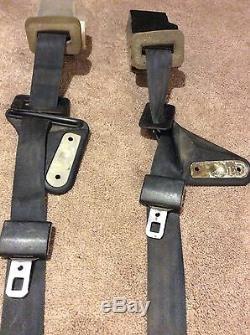 Black Rear 3 point Harness Seat Belt Set 1982-1992 3rd Gen Camaro Firebird