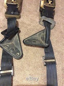 Black Rear 3 point Harness Seat Belt Set 1982-1992 3rd Gen Camaro Firebird