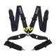 Black Sparco 4 Point Snap-On 3 Racing Seat Belt Harness Quick release