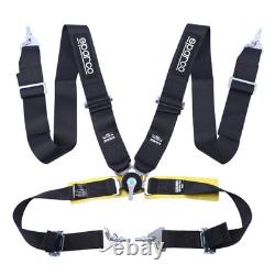 Black Sparco 4 Point Snap-On 3 Racing Seat Belt Harness Quick release