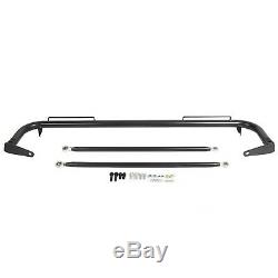 Black Stainless Steel Racing Safety Seat Belt Chassis Roll Harness Bar Kit Rod