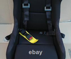Black Universal 4 Point Racing Safety Seat Belt 2' Strap Nylon Harness Buckle