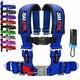 Blue 2in 4 point Harness Seat Belt with Bypass Plug For Canam Maverick Defender