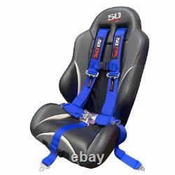 Blue 2in 4 point Harness Seat Belt with Bypass Plug For Canam Maverick Defender