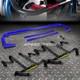 Blue 49stainless Steel Chassis Harness Bar+black 4-pt Strap Buckle Seat Belt