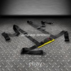 Blue 49stainless Steel Chassis Harness Bar+black 4-pt Strap Buckle Seat Belt