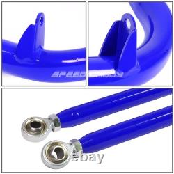 Blue 49stainless Steel Chassis Harness Bar+black 4-pt Strap Buckle Seat Belt